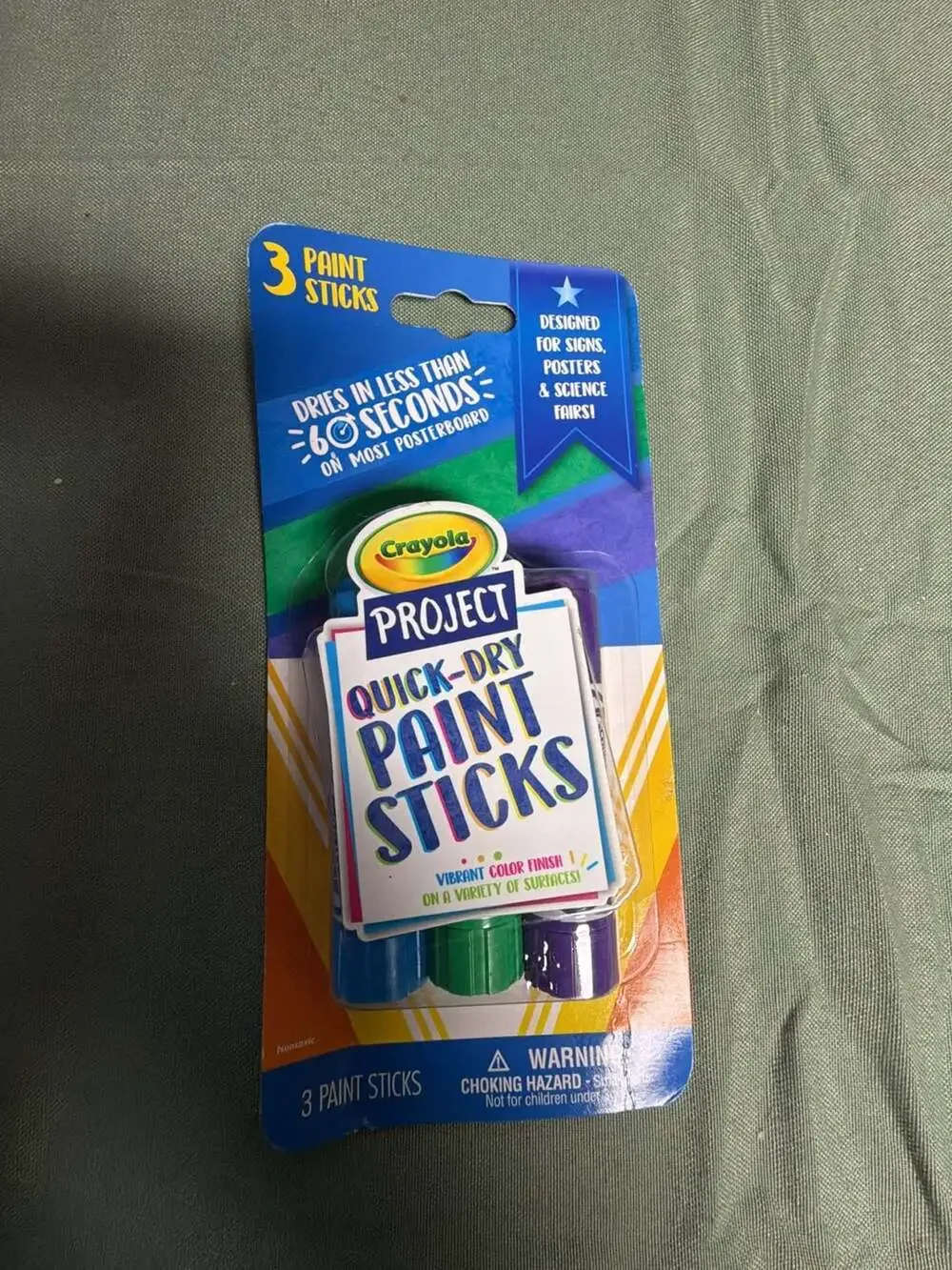 Crayola Project Quick-Dry Paint Sticks, 3 Count